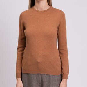 NWT BALLANTYNE BASIC 100% Wool Sweater IT44 US8 Brown Crew Neck